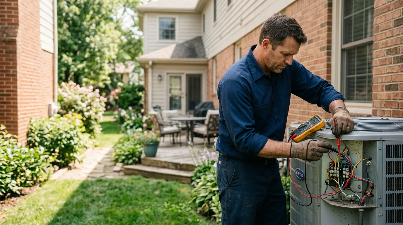 HVAC technician working near Hope, RI